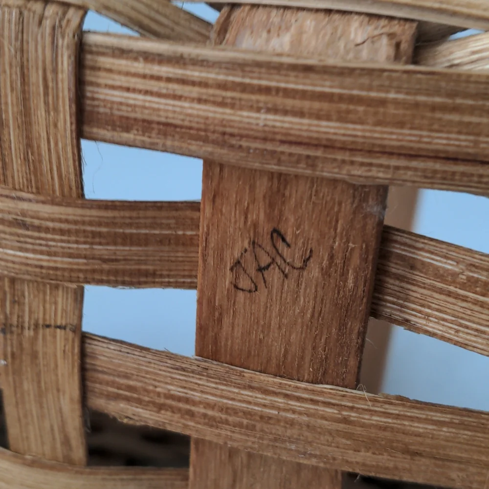 Harvest Basket Hand Crafted Wicker Basket Oblong Stationery Handle